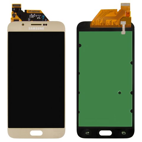 Дисплей для Samsung A800 Dual Galaxy A8, золотистий, без рамки, Оригінал переклеєне скло 