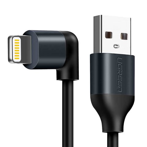 USB кабель UGREEN, USB тип A, Lightning, 100 см, чорний, #6957303852352