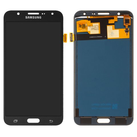 Дисплей для Samsung J700 Galaxy J7, чорний, без регулювання яскравості, без рамки, Сopy, TFT 