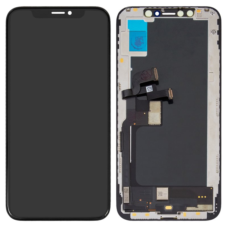 Дисплей для Apple iPhone XS, черный, с рамкой, Оригинал