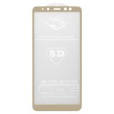 Защитное стекло All Spares для Samsung A730 Galaxy A8+ (2018), 5D Full Glue, золотистый