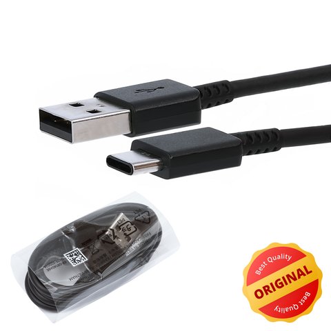 USB кабель Samsung, USB тип C, USB тип A, 80 см, чорний, Original, #GH39 02002A