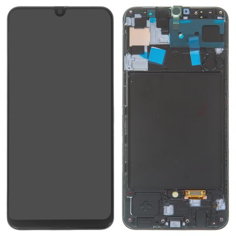 Дисплей для Samsung A507 Galaxy A50s, чорний, з рамкою, Original PRC , original glass