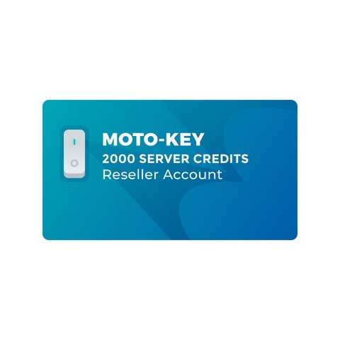 2000 серверних кредитів Moto Key для акаунту реселера