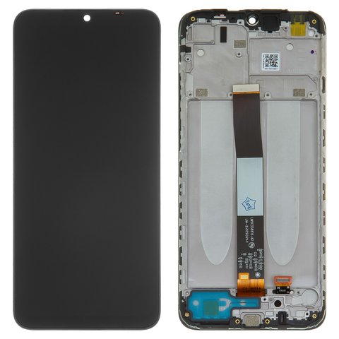 Дисплей для Xiaomi Redmi 9A, Redmi 9AT, Redmi 9C, чорний, з рамкою, Оригінал переклеєне скло , M2006C3LG, M2006C3LI, M2006C3LC, M2006C3MG, M2006C3MT