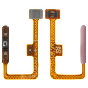 Шлейф для Xiaomi Mi 11 Lite, Mi 11 Lite 5G, Mi 11 Lite 5G NE, для сканера відбитка пальця Touch ID , рожевий, M2101K9AG, peach pink