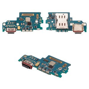 Шлейф для Samsung G990B Galaxy S21 FE 5G, мікрофона, конектора зарядки, з SIM конектором, Original PRC , плата зарядки