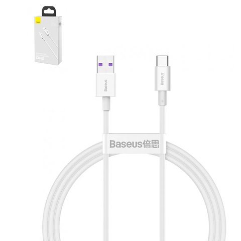 USB кабель Baseus Superior, USB тип C, USB тип A, 100 см, 66 Вт, 6 А, білий, #CATYS 02