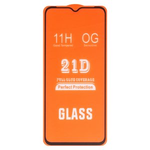 Защитное стекло для ZTE Blade A34, Blade A54, совместимо с чехлом, Full Glue, без упаковки , черный