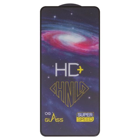 Захисне скло All Spares для Samsung A556 Galaxy A55, 0,33 мм 9H, сумісне з чохлом, Full Glue, чорний, шар клею нанесений по всій поверхні, HD+