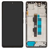Дисплей для Xiaomi Poco M6 Pro 4G, Redmi Note 13 Pro 4G, Redmi Note 14S, чорний, з рамкою, High Copy, (OLED)