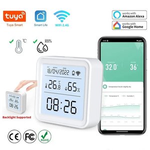Датчик температуры и влажности Tuya Smart, с WiFi