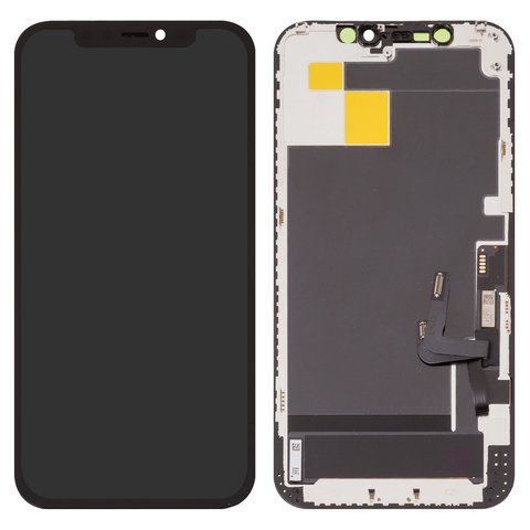 Дисплей для iPhone 12, iPhone 12 Pro, черный, с рамкой, High Copy, без ошибки, OLED , ZY OLED OEM hard, diagnosable