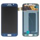 Pantalla LCD puede usarse con Samsung G920 Galaxy S6, azul, sin marco, original (vidrio reemplazado)