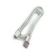 USB Cable, (USB type-A, micro USB type-B, Lightning, 100 cm, silver, 2 in 1)
