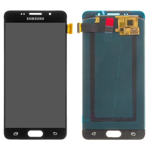 Pantalla LCD puede usarse con Samsung A510 Galaxy A5 2016 , negro, sin marco, High Copy, OLED 