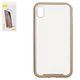 Case Baseus compatible with iPhone XR, (golden, transparent, metalic, magnetic) #WIAPIPH61-CS0V
