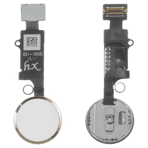 Cable flex puede usarse con Apple iPhone 7, iPhone 7 Plus, iPhone 8, iPhone 8 Plus, iPhone SE 2020, de botón HOME, dorado, sin lector de huellas dactilares sin Touch ID , con plástico, HX, 5th gen