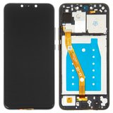 Pantalla LCD puede usarse con Huawei Nova 3i, P Smart Plus, negro, con marco, High Copy