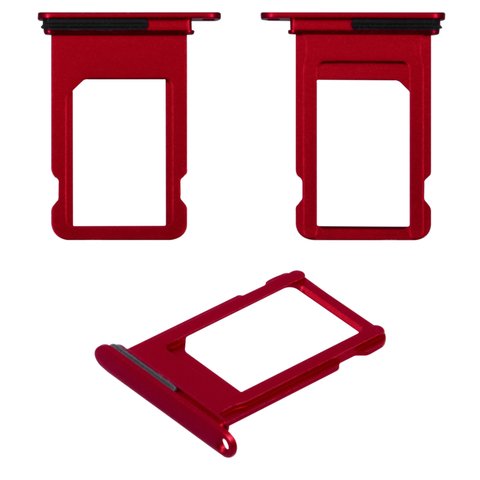SIM Card Holder compatible with iPhone 8, iPhone SE 2020, red 
