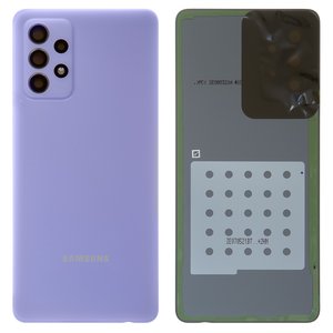 Panel trasero de carcasa puede usarse con Samsung A725 Galaxy A72, morada, con vidrio de cámara