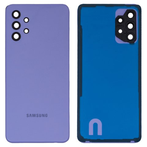 Panel trasero de carcasa puede usarse con Samsung A326 Galaxy A32 5G, morada, con vidrio de cámara