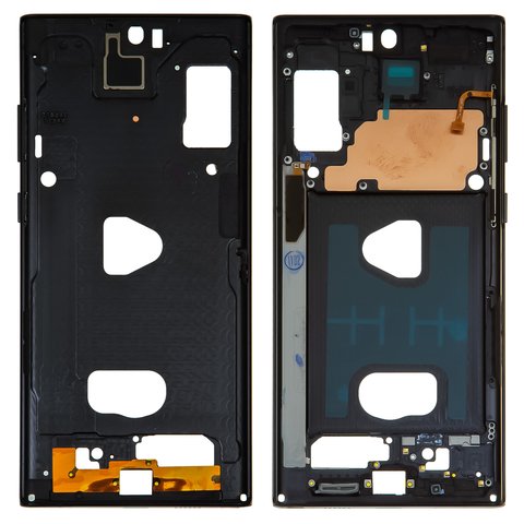 Housing Middle Part compatible with Samsung N975F Galaxy Note 10 Plus, black, LCD binding frame 