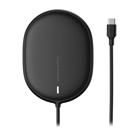 Wireless Charger Baseus BS W518, Fast Charge, black, USB type C, 15 W, magnetic  #WXQJ 01