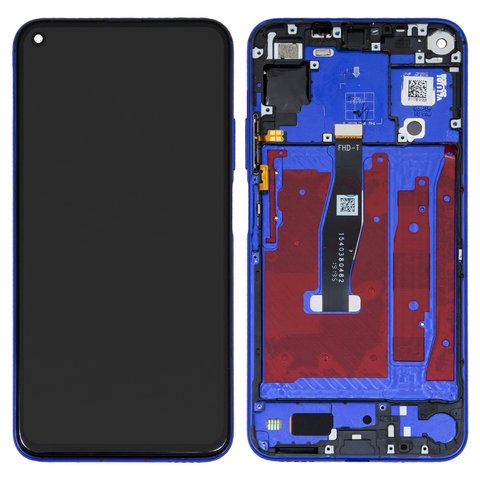 LCD compatible with Huawei Honor 20, Nova 5T, dark blue, with frame, Original PRC , YAL L21 