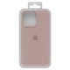 Case compatible with Apple iPhone 13 Pro, (pink, Original Soft Case, silicone, pink sand (19) full side)