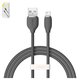 USB кабель Baseus Jelly Liquid Silica Gel, USB тип-A, Lightning, 120 см, 2,4 А, черный, #CAGD000001