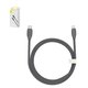 USB Cable Baseus Jelly Liquid Silica Gel, (USB type C, Lightning, 120 cm, 20 W, black) #CAGD020001