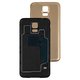 Battery Back Cover compatible with Samsung G900H Galaxy S5, (golden)