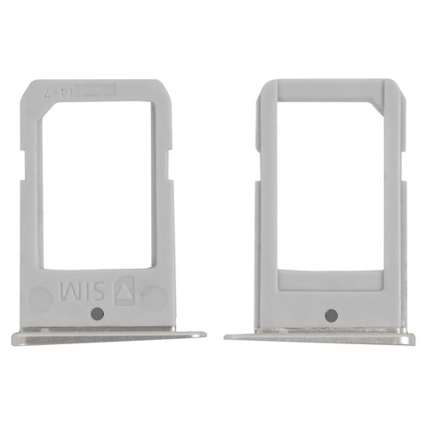SIM Card Holder compatible with Samsung G925F Galaxy S6 EDGE, white 