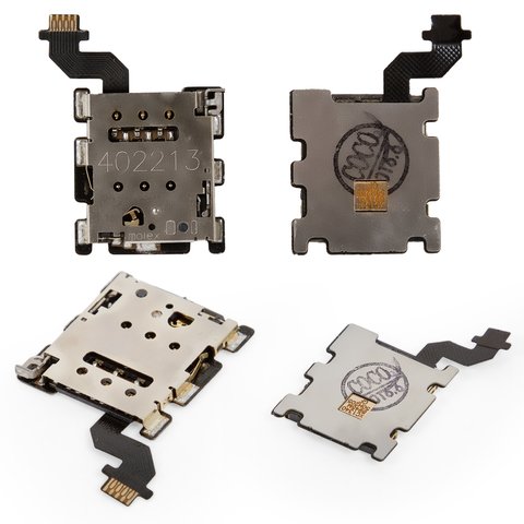 SIM Card Connector compatible with HTC One M8, One M8s, for one SIM card, with flat cable 