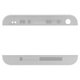 Top + Bottom Housing Panel compatible with HTC One M7 801e, (silver)