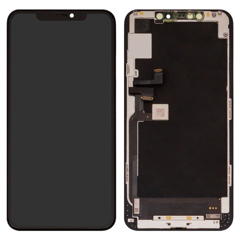 LCD compatible with iPhone 11 Pro Max, black, with frame, PRC  #NEW