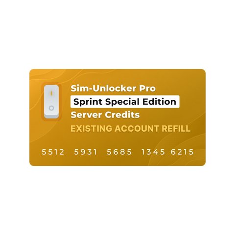 Серверные кредиты Sim Unlocker Pro Sprint Special Edition пополнение существующего аккаунта 