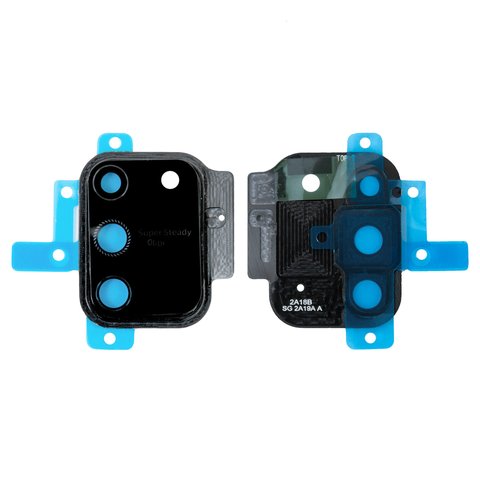 Camera Lens compatible with Samsung G770 Galaxy S10 Lite, black, with frames 