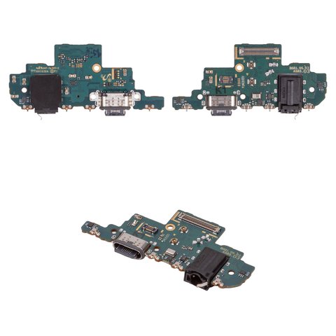 Flat Cable compatible with Samsung A528 Galaxy A52s 5G, charge connector, with microphone, with components, Original PRC , charging board, ver. K1