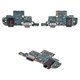 Flat Cable compatible with Samsung A528 Galaxy A52s 5G, (charge connector, with microphone, with components, Original (PRC), charging board, ver. K2)