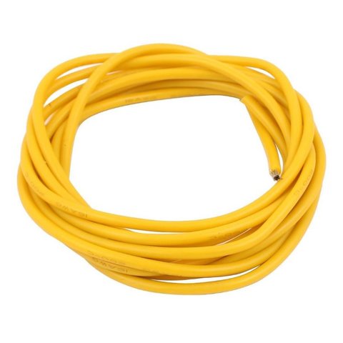 Wire In Silicone Insulation 16AWG, 1.31 mm², 1 m, yellow 