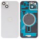 Housing Back Cover compatible with iPhone 14 Plus, (white, with camera lens, PRC, starlight)