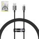 USB кабель Baseus Superior, USB тип-C, USB тип-A, 100 см, 100 Вт, черный, #P10320102114-00