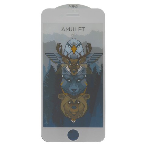 Tempered Glass Screen Protector iNobi Amulet compatible with Apple iPhone 7, iPhone 8, iPhone SE 2020, Full Glue, Anti Static, white
