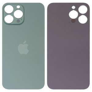 Housing Back Cover compatible with iPhone 13 Pro Max, green, no need to remove the camera glass, Original PRC , alpine Green, big hole 
