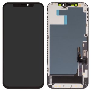 Дисплей для iPhone 12, iPhone 12 Pro, черный, с рамкой, AAA, TFT , ZY, LTPS FHD