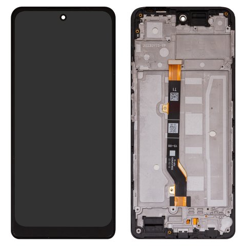LCD compatible with Tecno Spark 20 Pro KJ6 , black, with frame, High Copy 