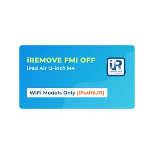 iRemove FMI OFF iPad Air 13 inch M4 WiFi Only [iPad16,10]
