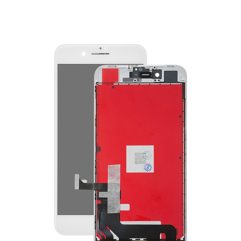 Para iPhone 8 Plus reemplazo de pantalla blanca, iPhone 8 Plus pantalla LCD  y pantalla táctil digitalizador marco conjunto completo con kit de
